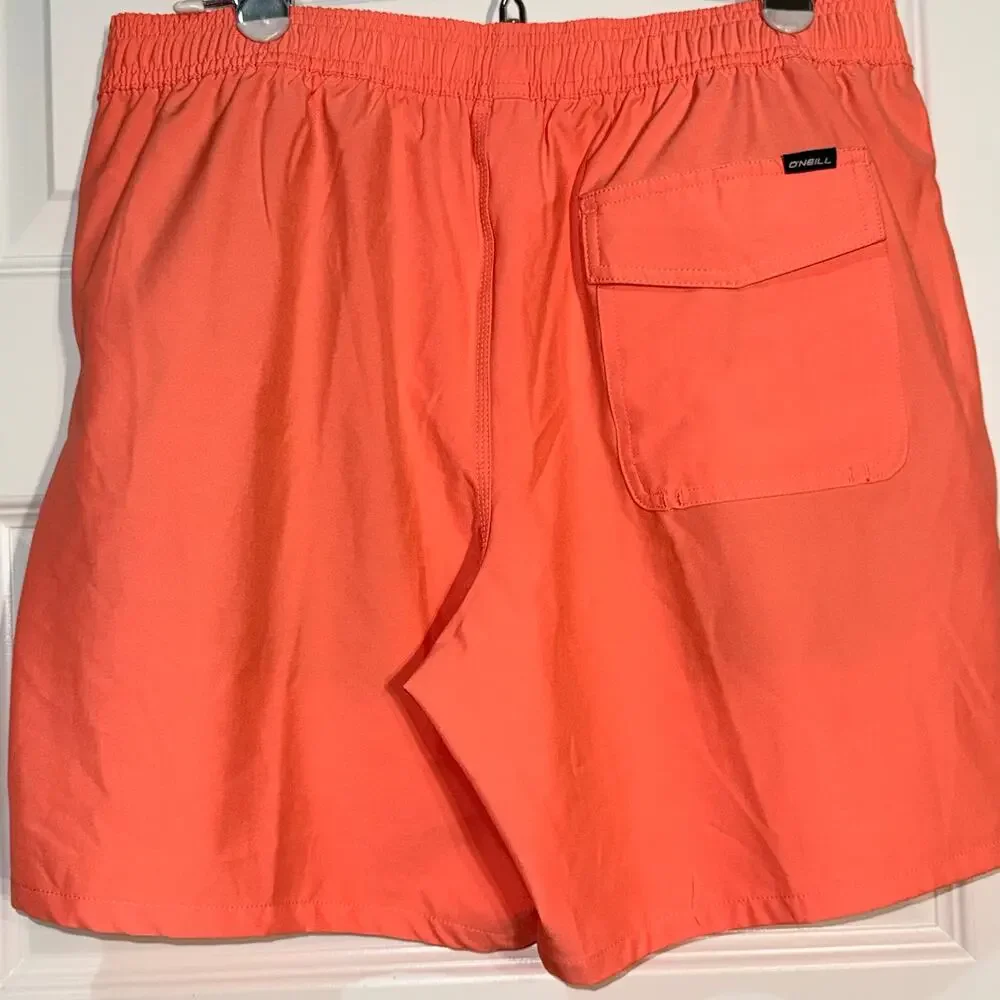 O'Neill Hyperdry Orange Above the Knee Board Shorts, Men's Size M